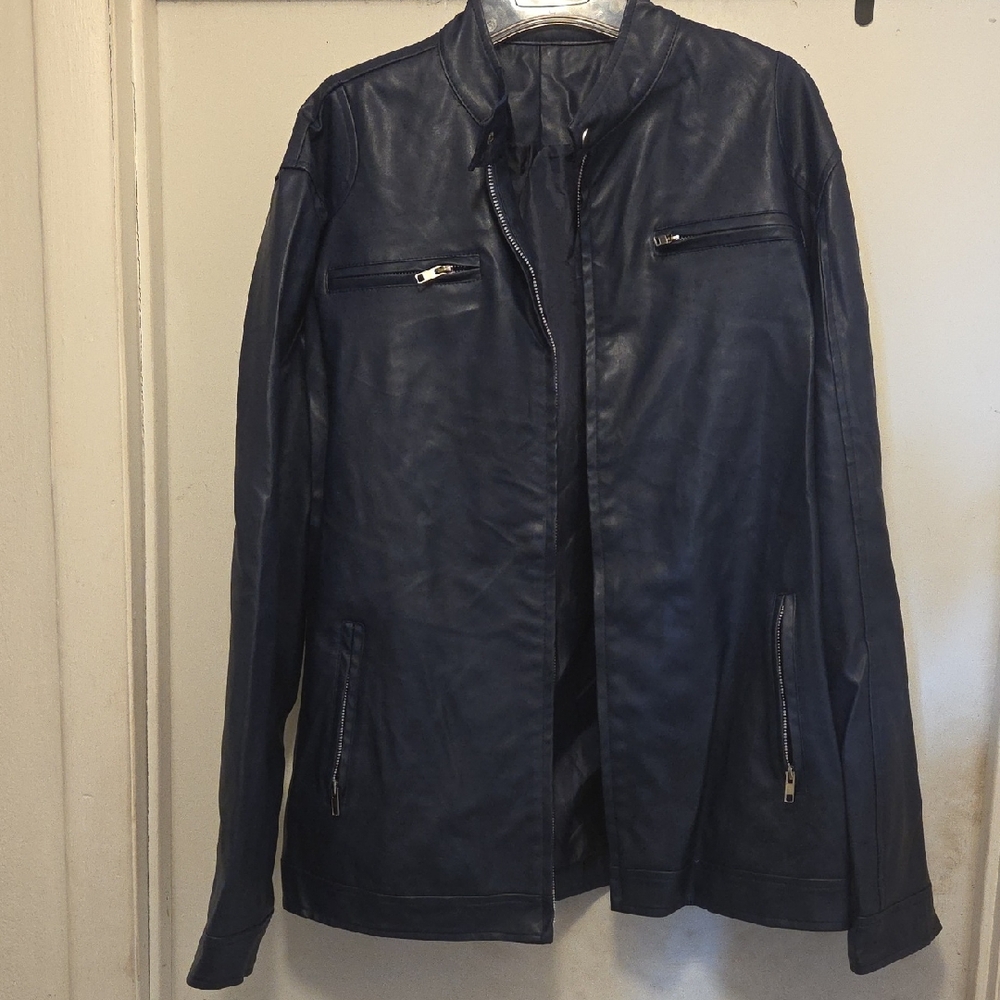 Blue Leather Jacket